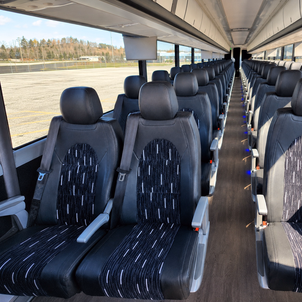 tracy charter bus interior