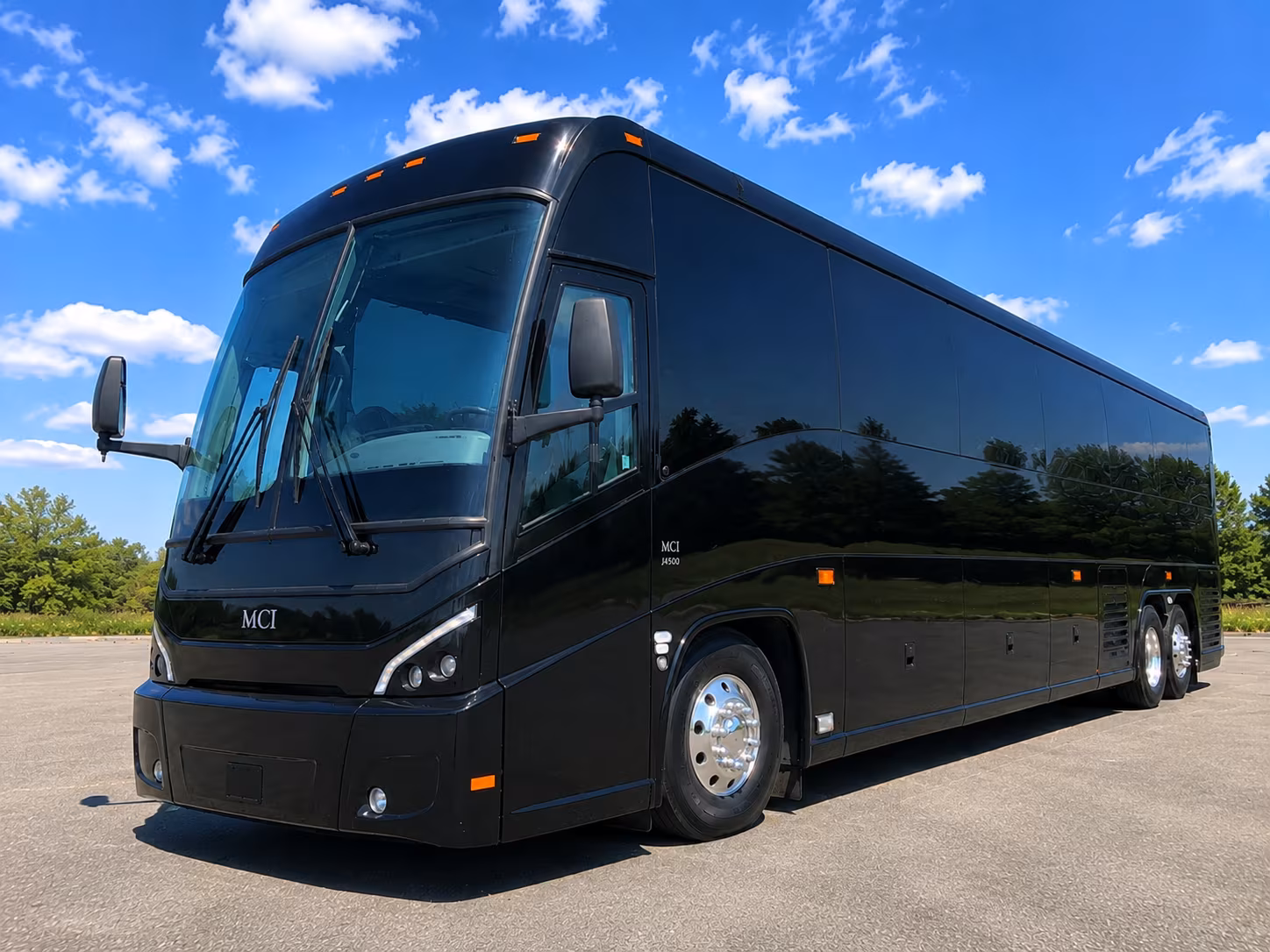 tracy charter bus rental exterior