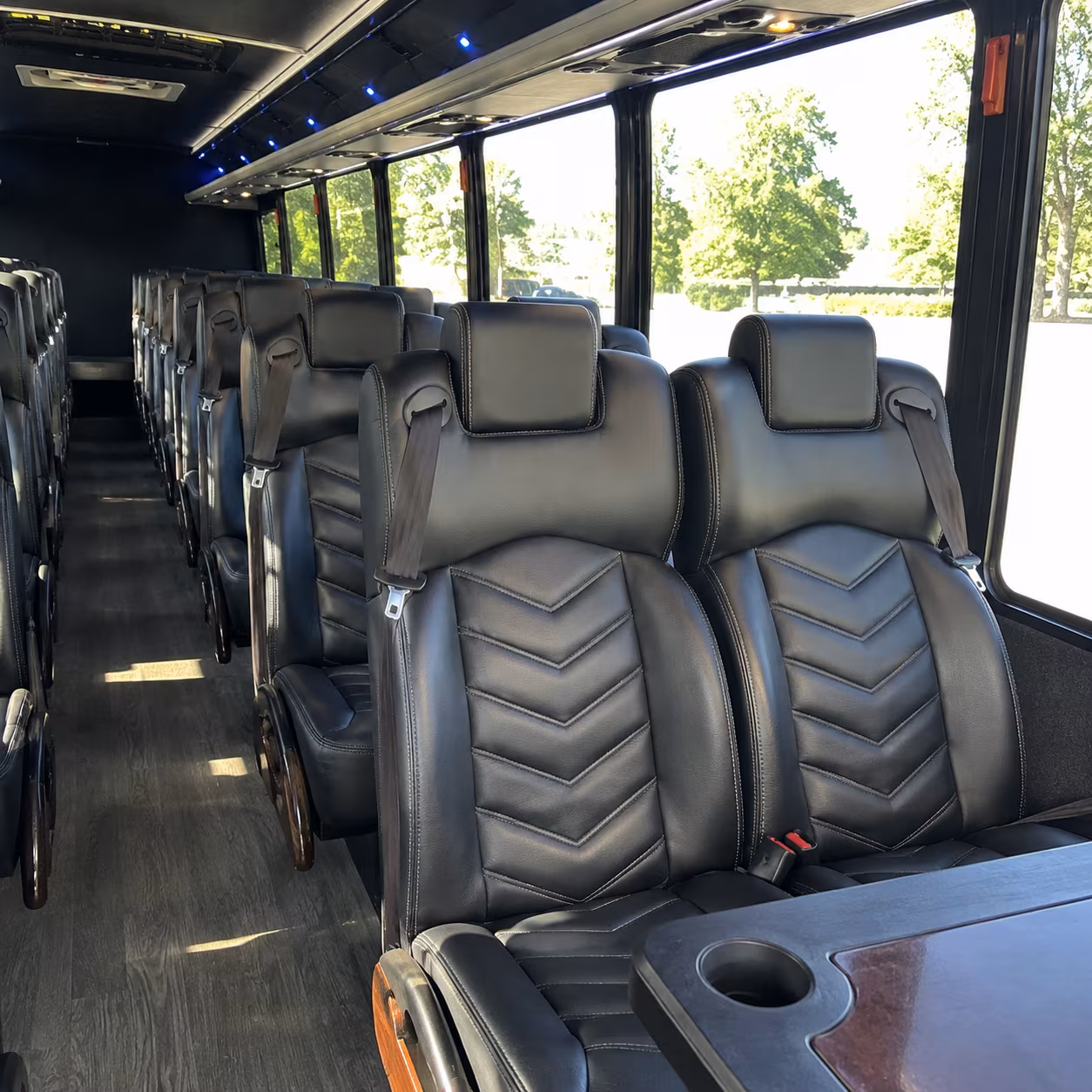 tracy private event transportation onboard seating